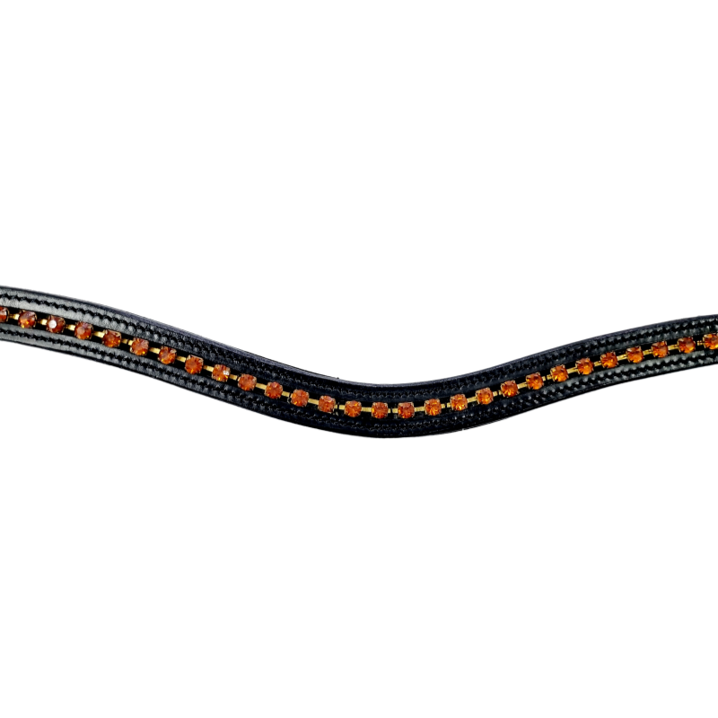 Browband Curved - Copper Stones
